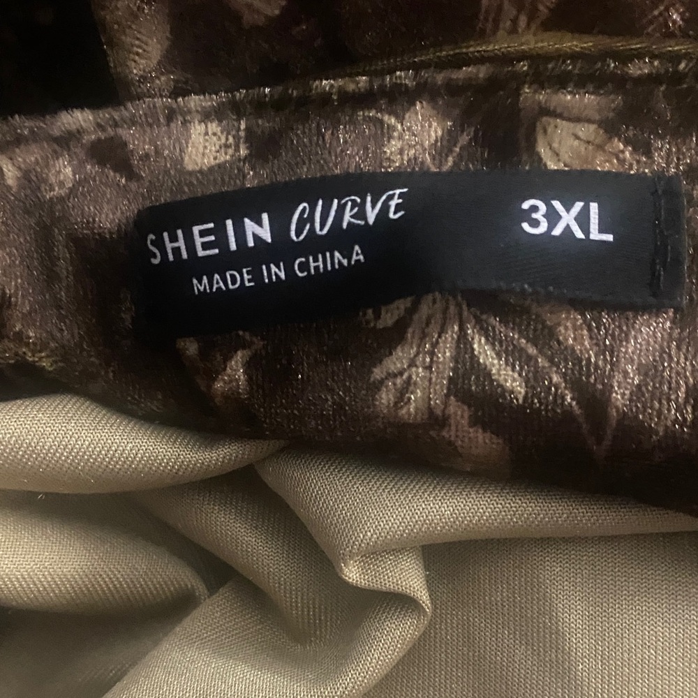 SHEIN Chocolate Floral Strapless Dress - Picture 4 of 4